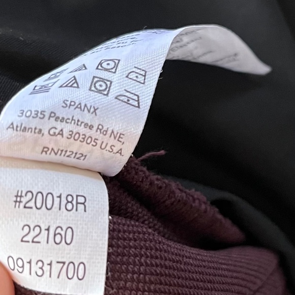 Spanx XL Jean-ish Ankle Leggings skinny jeans jeggings pull on burgundy - Picture 7 of 7